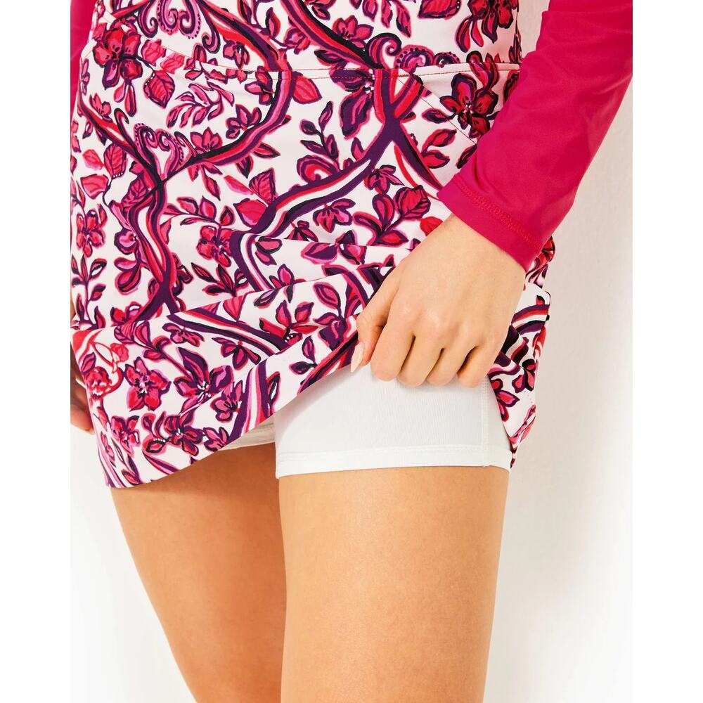 Lilly Pulitzer UPF Luxletic 17" Monica Skort Coconut Slice Of Paradise Golf 16 - Picture 3 of 9